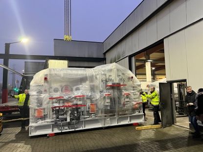 Packed, loaded and on its way to the customer